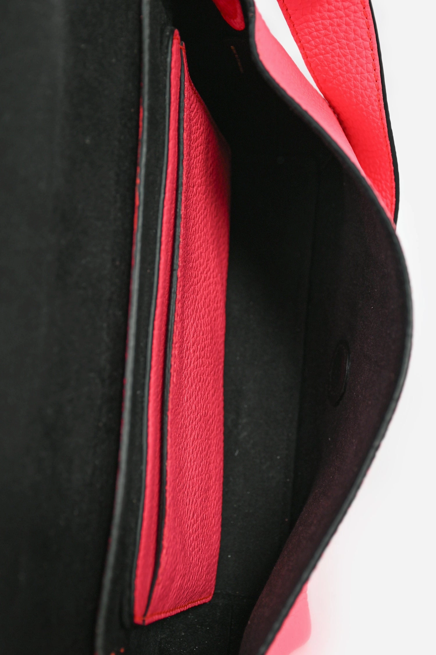 Burberry Neon Pink Grained Leather Logo Crossbody Bag