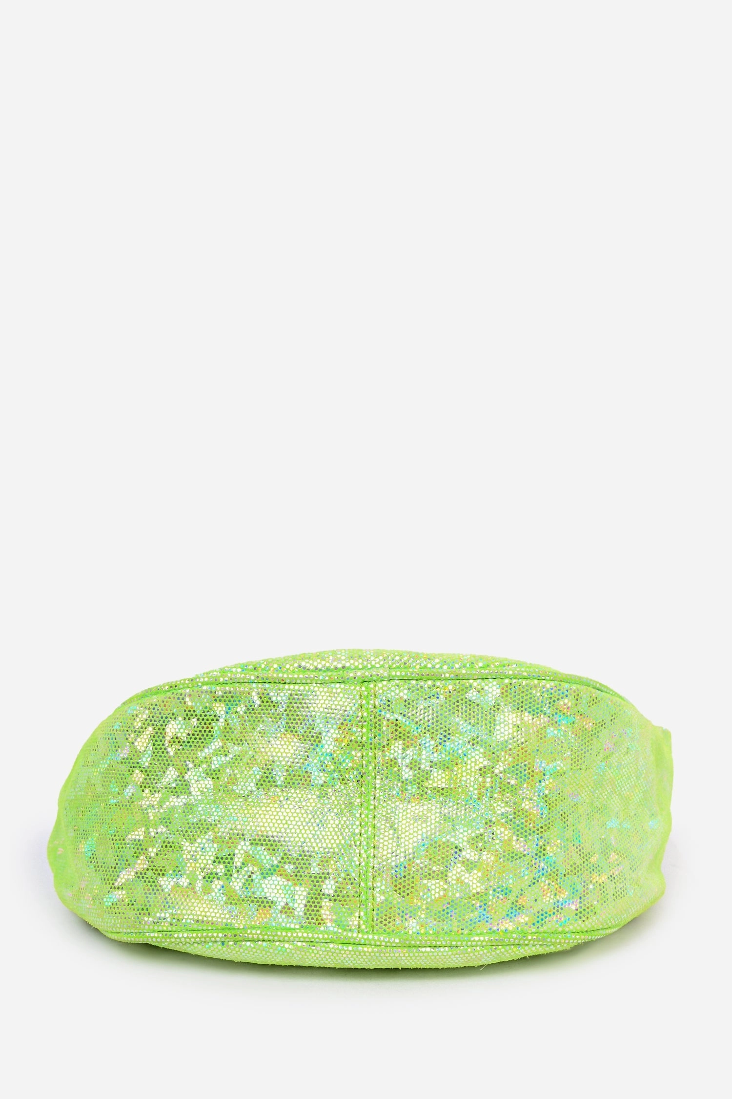 By Far Green Metallic Baby 'Cush' Mini Bag with Chain