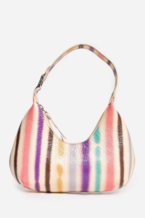 By Far Multicolour Striped Mini Amber Bag
