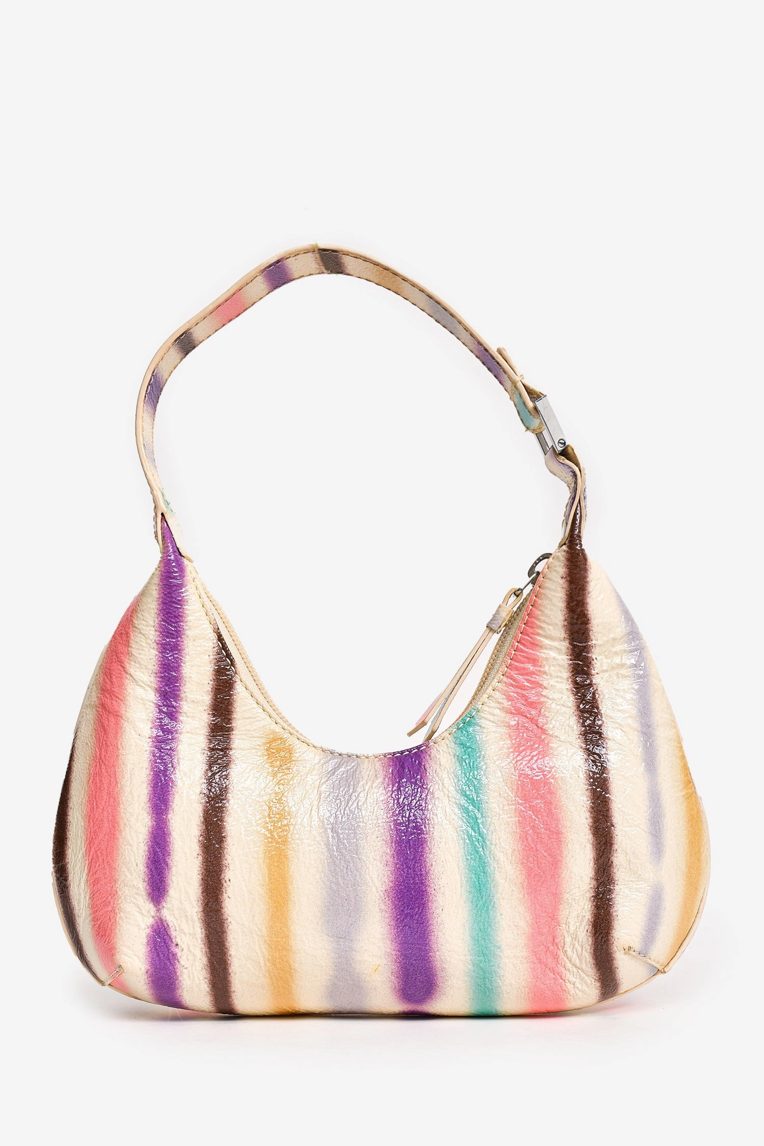 By Far Multicolour Striped Mini Amber Bag