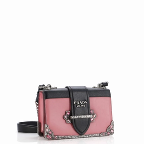 Cahier Chain Crossbody Bag City Calf and Saffiano Small