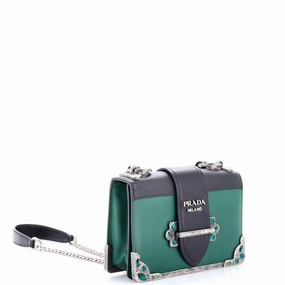 Cahier Chain Crossbody Bag City Calf and Saffiano Small