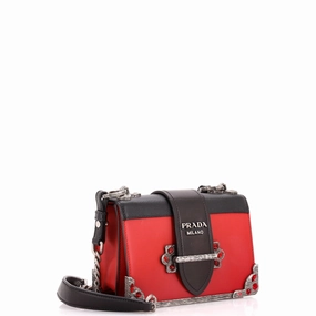 Cahier Chain Crossbody Bag City Calf and Saffiano Small