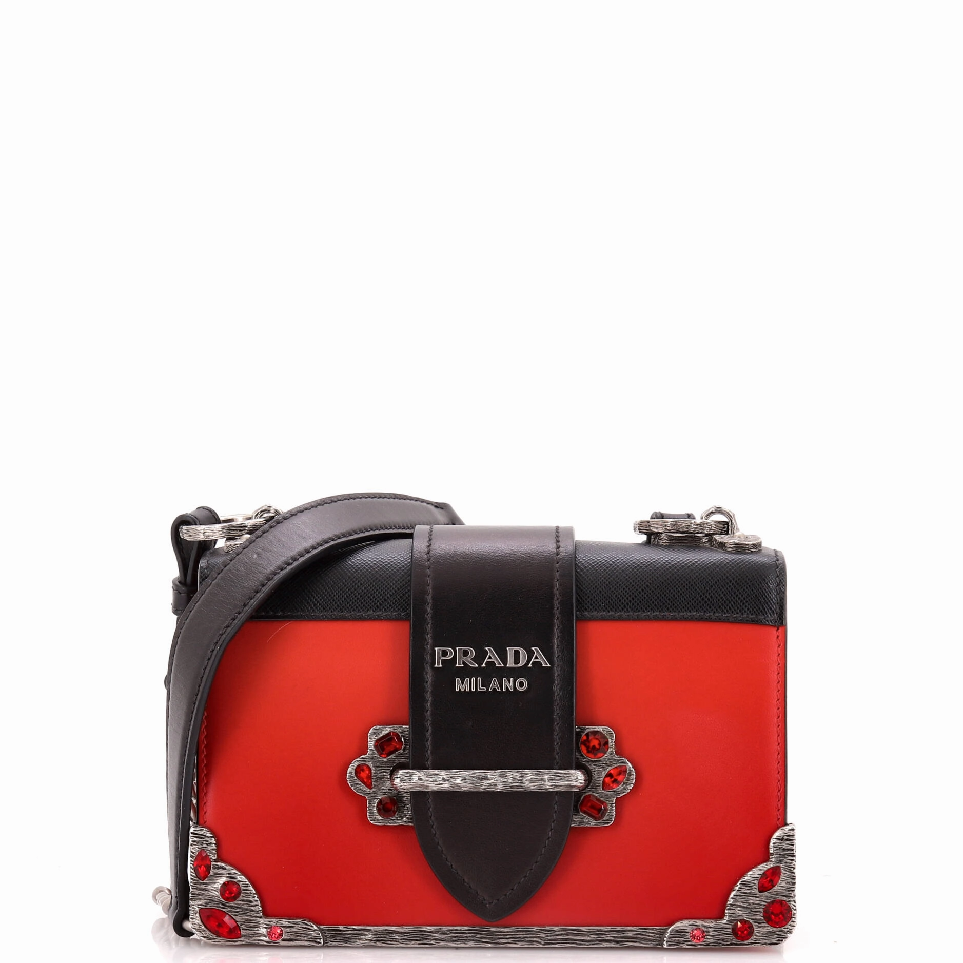 Cahier Chain Crossbody Bag City Calf and Saffiano Small