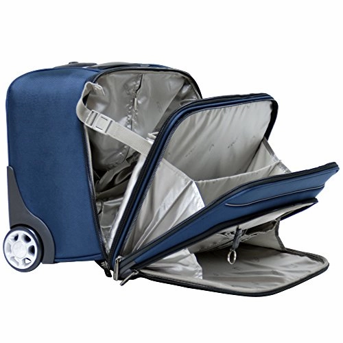 Calpak Suitor Black Rolling Carry On 16-Inch Laptop Overnighter