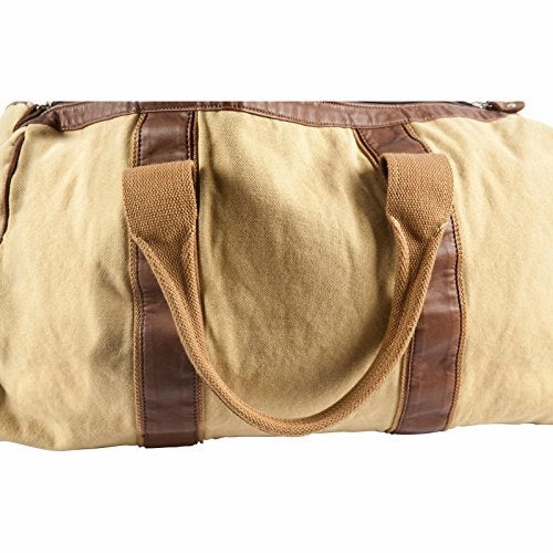 Canyon Outback Urban Edge Mason 21 Inch Canvas And Leather Duffel Bag, Tan, One Size