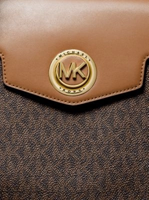 Carmen Large Logo and Leather Belted Satchel