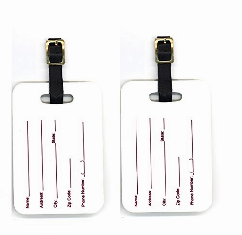Caroline's Treasures SS8685BT Pair of 2 Shih Tzu Luggage Tags, Large, multicolor