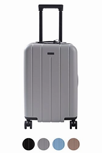 Carry On Luggage Lightweight Suitcase Spinner (Grey)