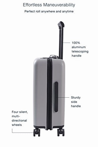 Carry On Luggage Lightweight Suitcase Spinner (Grey)