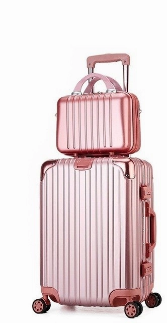 Carry-On Luggage Sets,Aluminum Frame Trolley Case,20"Business Boarding Box,25"29"Inch Abs- Shell