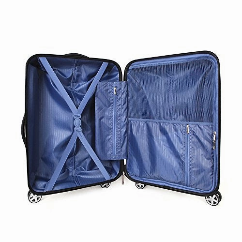 Carry On Luggage with Spinner Wheels and Integrated Weight Scale Built In TSA Lock Hard Shell Lightweight PC 20 Inch Rolling Travel Suitcase Small Cabin