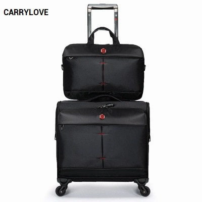 Carrylove  Business Senior 16 Size   Luggage Handbag Rolling Luggage Spinner Brand Travel Suitcase