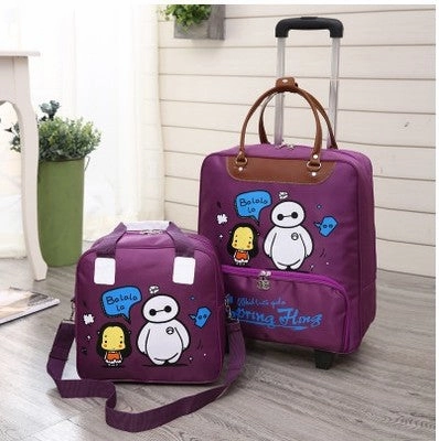 Carrylove Cartoon Luggage Series 16/18 Size  Boarding Handbag Rolling Luggage Spinner Brand