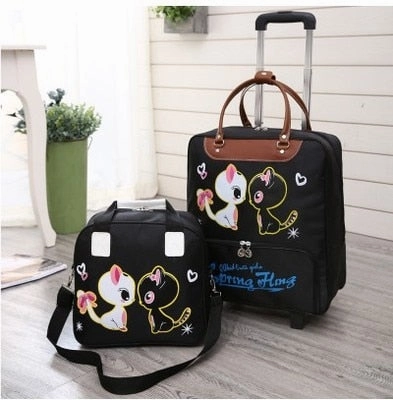 Carrylove Cartoon Luggage Series 16/18 Size  Boarding Handbag Rolling Luggage Spinner Brand