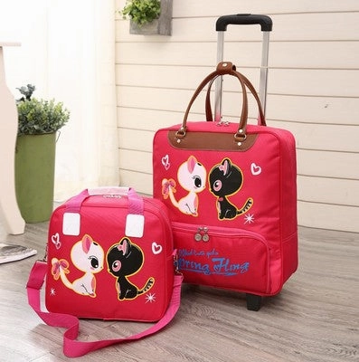 Carrylove Cartoon Luggage Series 16/18 Size  Boarding Handbag Rolling Luggage Spinner Brand