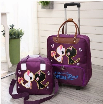 Carrylove Cartoon Luggage Series 16/18 Size  Boarding Handbag Rolling Luggage Spinner Brand