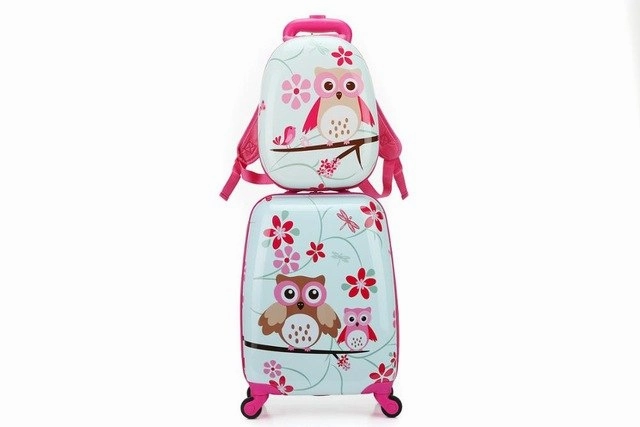 Carrylove Cartoon Luggage Series 18 Inch Pc Handbag And  Rolling Luggage  Gifts For Children