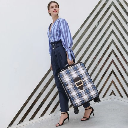 Carrylove Noble Travel, Classic Lattice16/18/20/22 Inch Pu Rolling Luggage Spinner Brand Travel