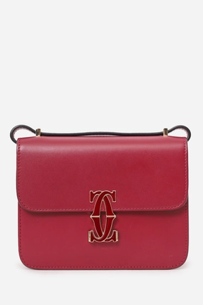 Cartier Red Leather C de Cartier Mini Shoulder Bag