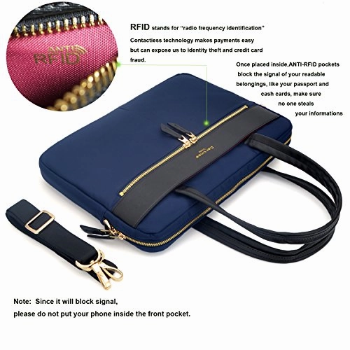 Cartinoe Laptop Tote Bag, Women Waterproof Laptop Bag Briefcase RFID Blocking Ultrathin Nylon