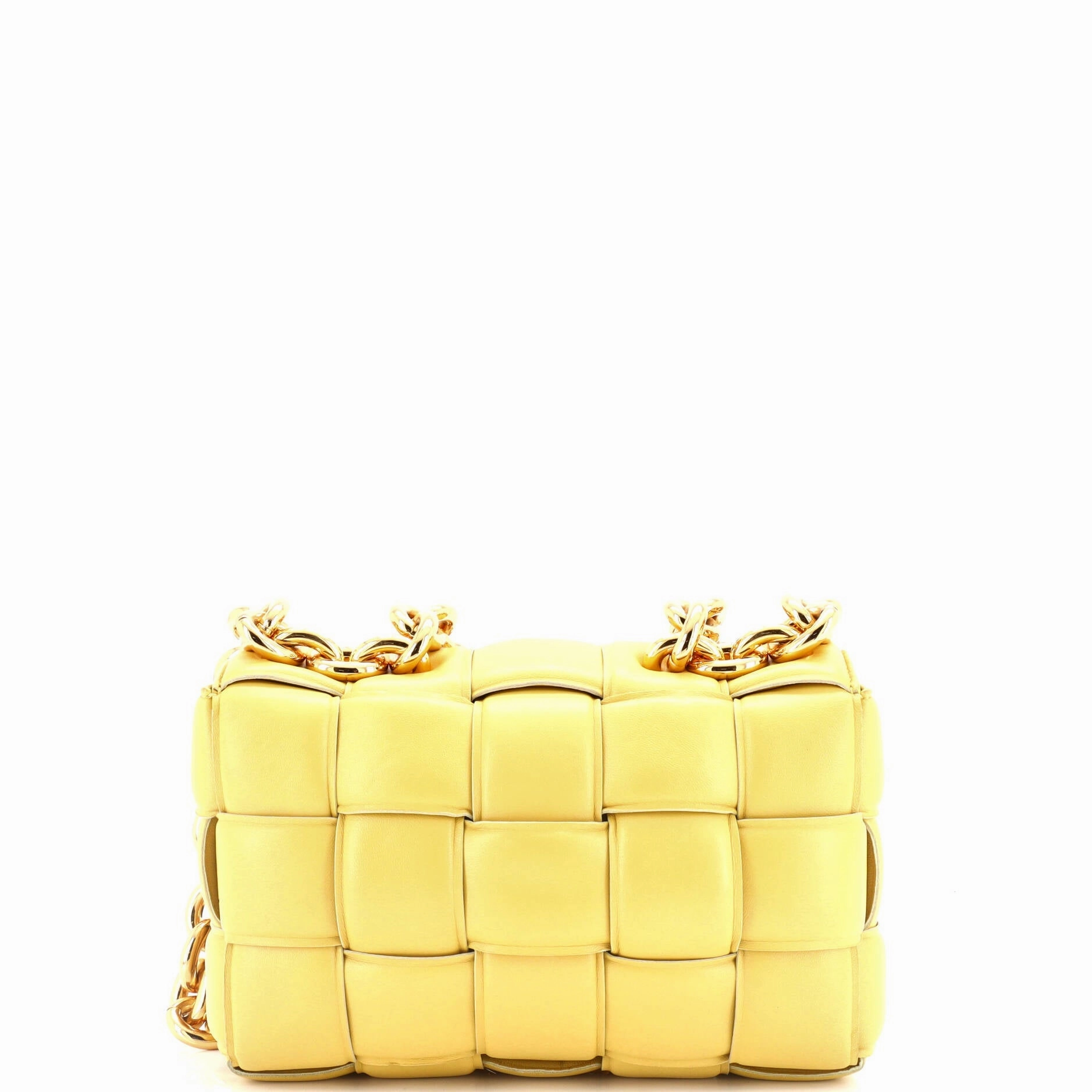 Cassette Chain Crossbody Bag Padded Maxi Intrecciato Leather
