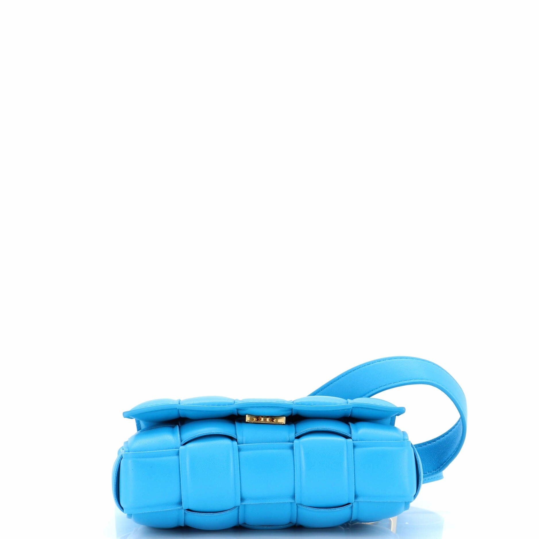 Cassette Crossbody Bag Padded Maxi Intrecciato Leather Small