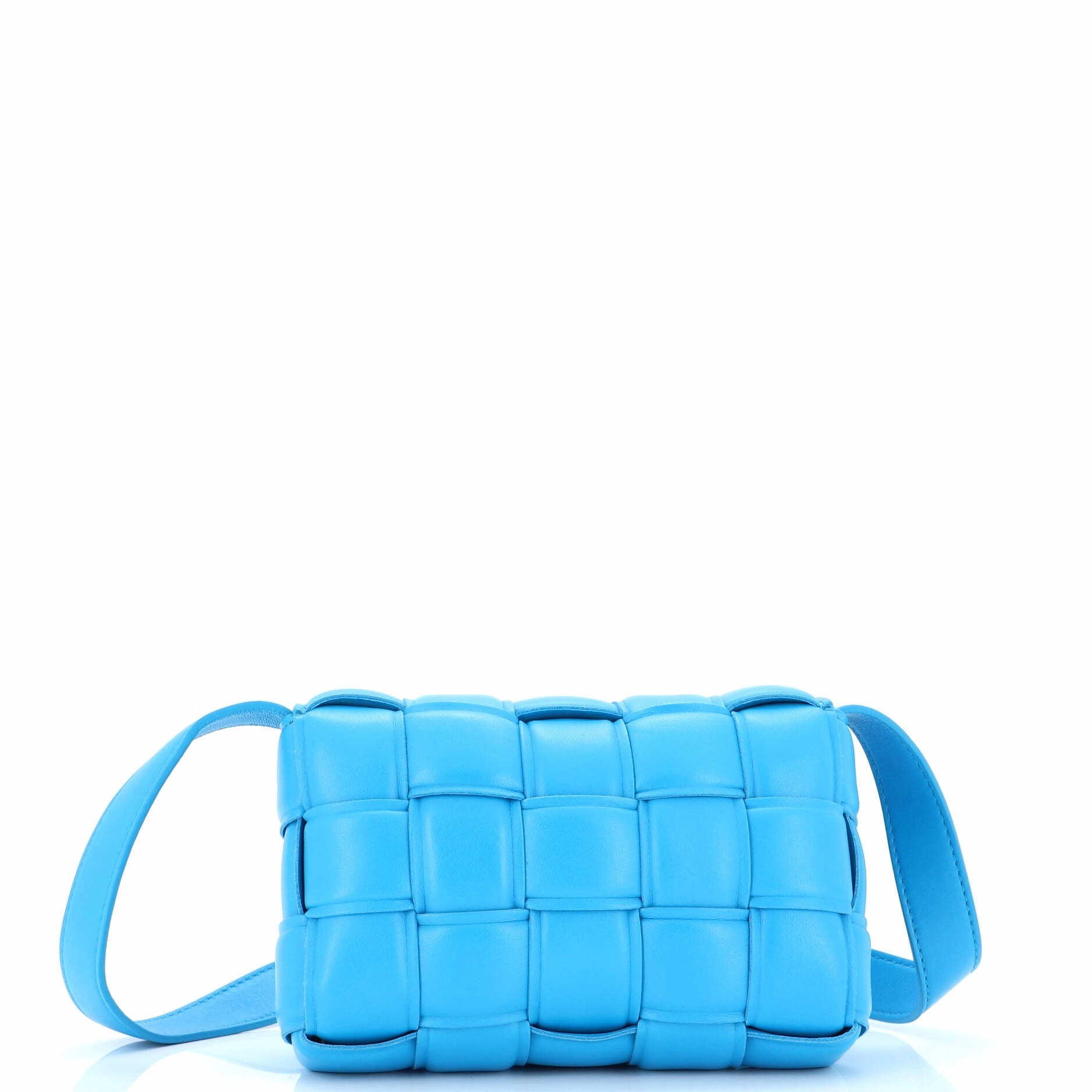 Cassette Crossbody Bag Padded Maxi Intrecciato Leather Small