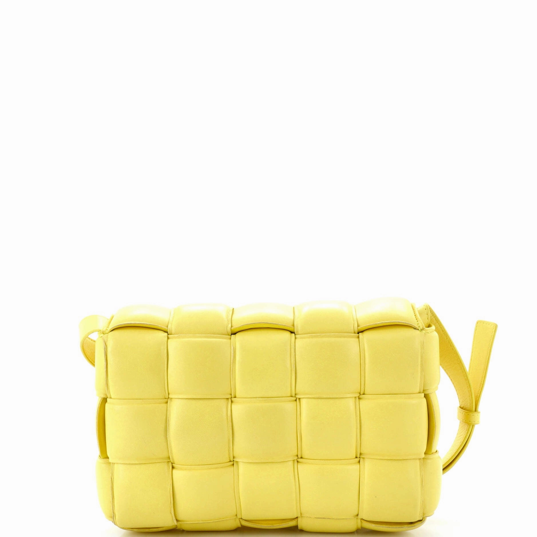 Cassette Crossbody Bag Padded Maxi Intrecciato Leather Small