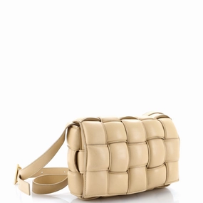 Cassette Crossbody Bag Padded Maxi Intrecciato Leather Small