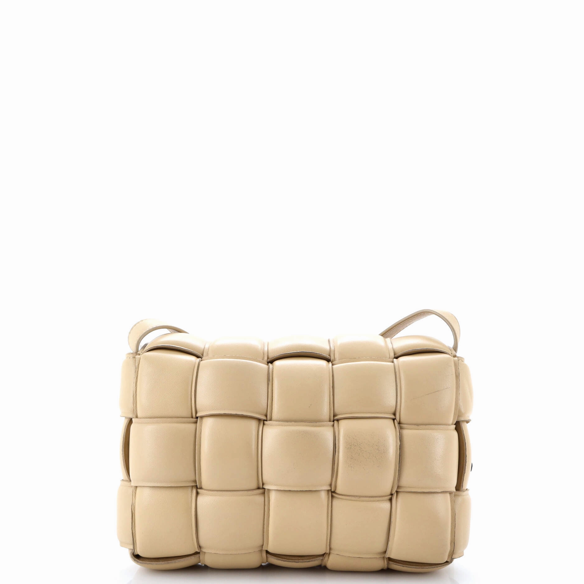 Cassette Crossbody Bag Padded Maxi Intrecciato Leather Small