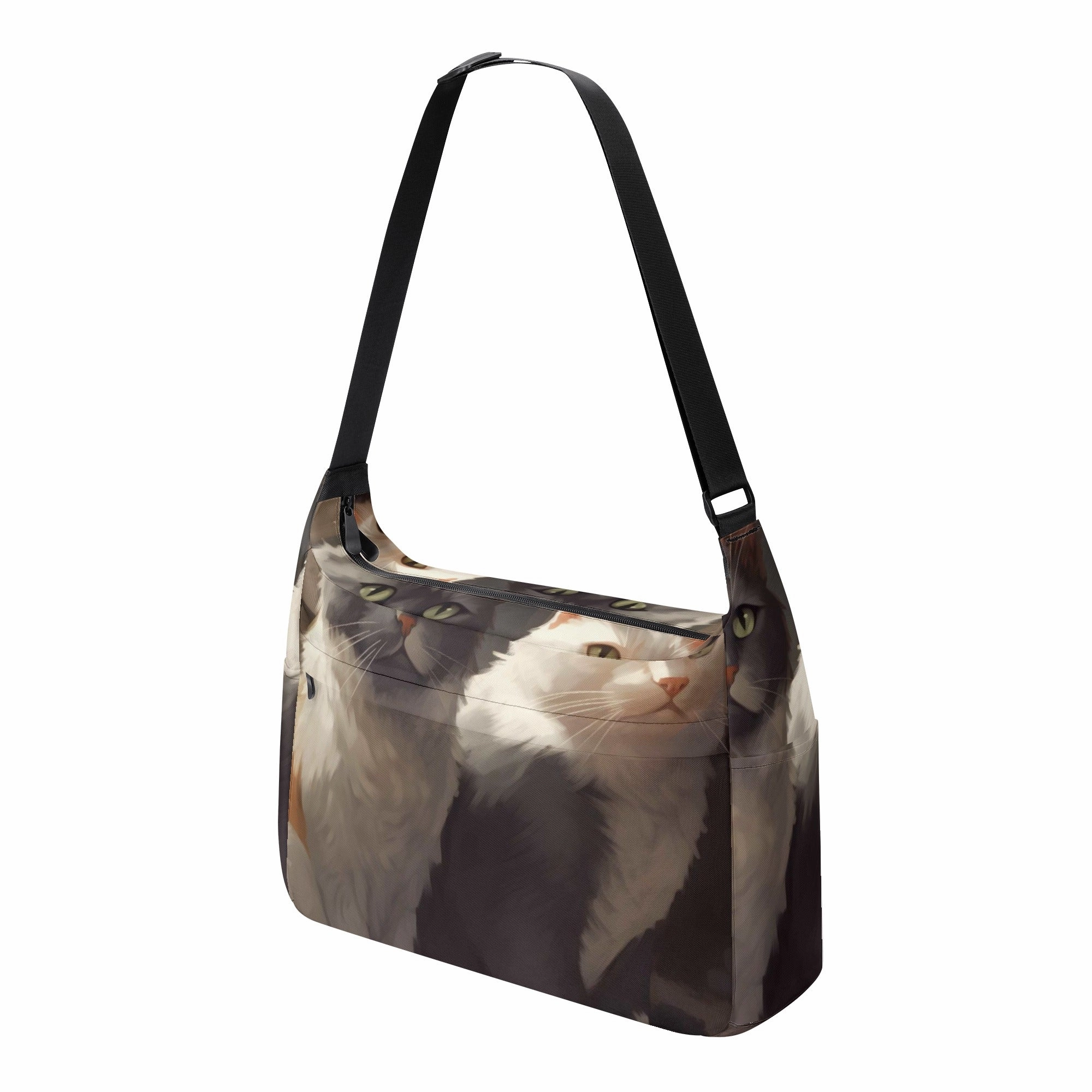 Cat Print  Journey Laptop Messenger & Shoulder Bag