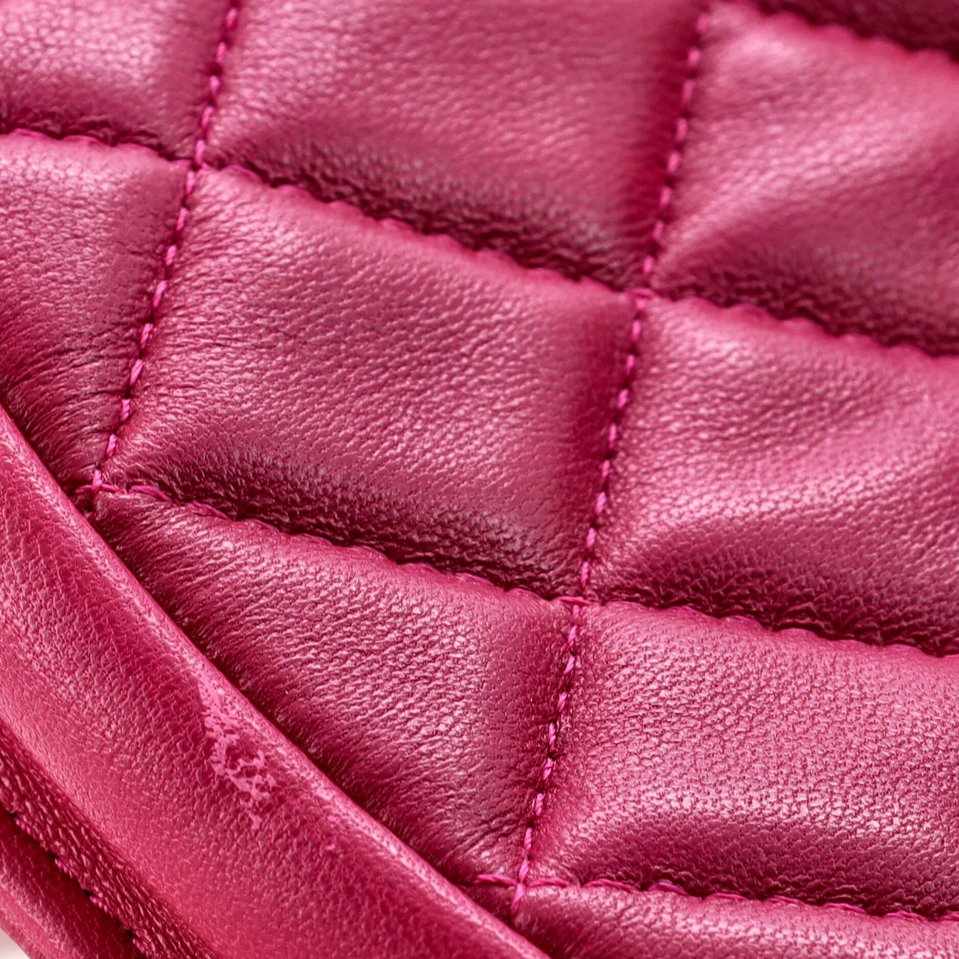 CC Flap Phone Holder Crossbody Bag Quilted Lambskin