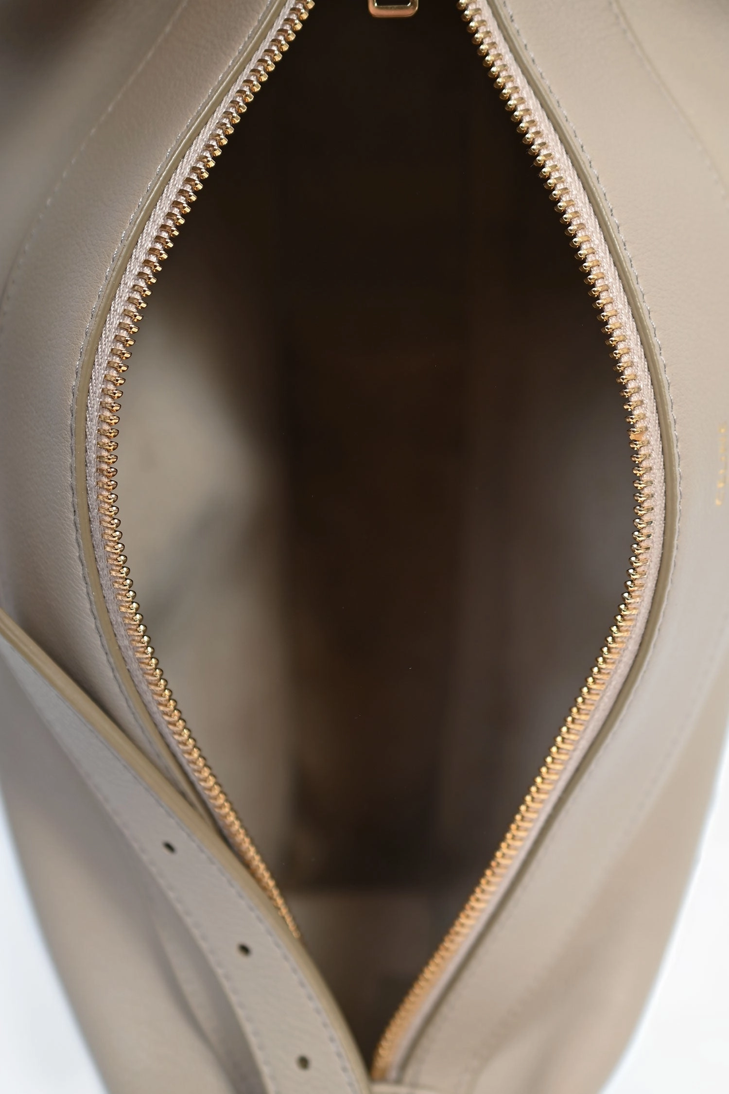 Celine 2022 Taupe Leather Medium Romy Shoulder Bag