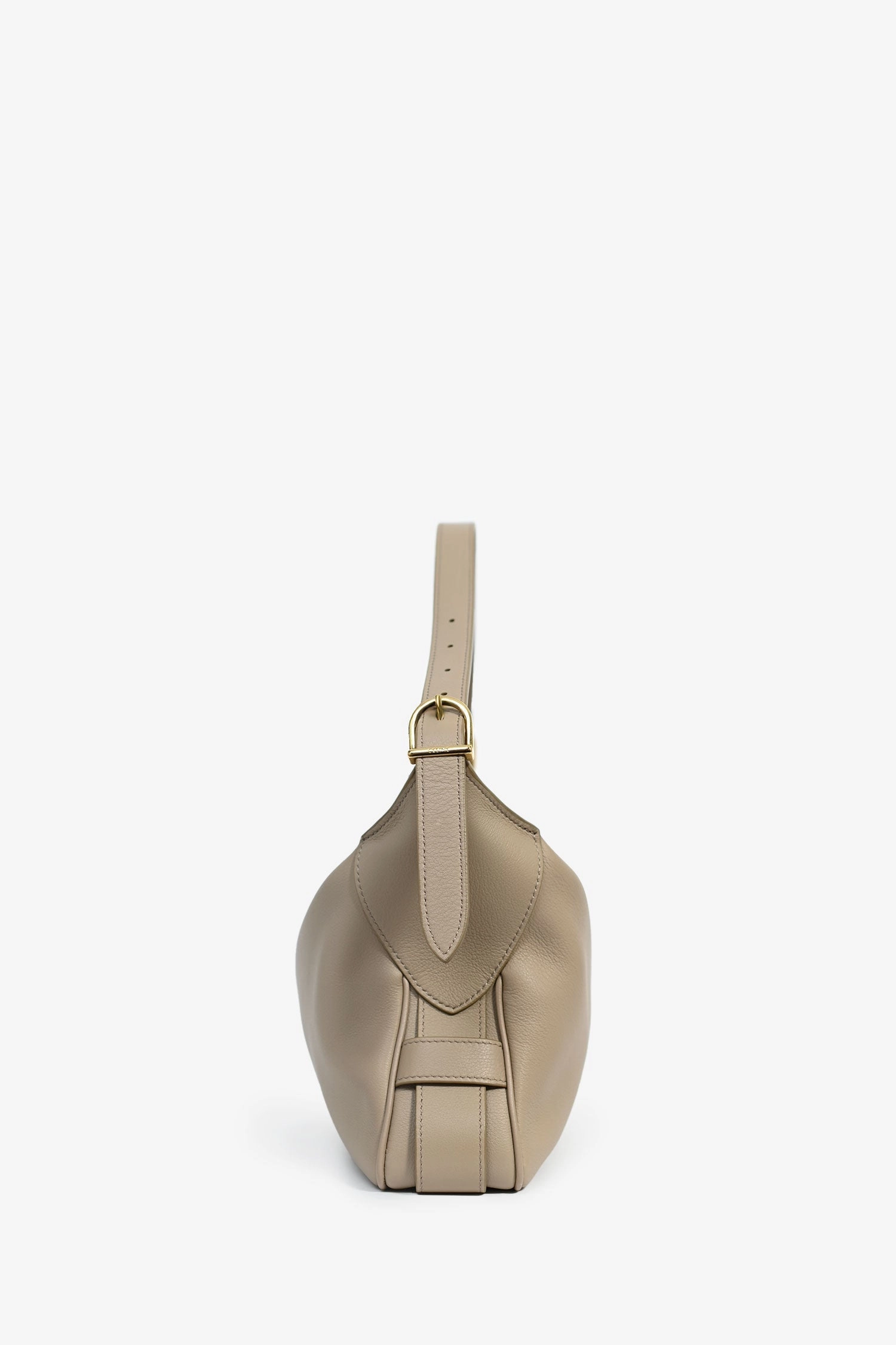 Celine 2022 Taupe Leather Medium Romy Shoulder Bag