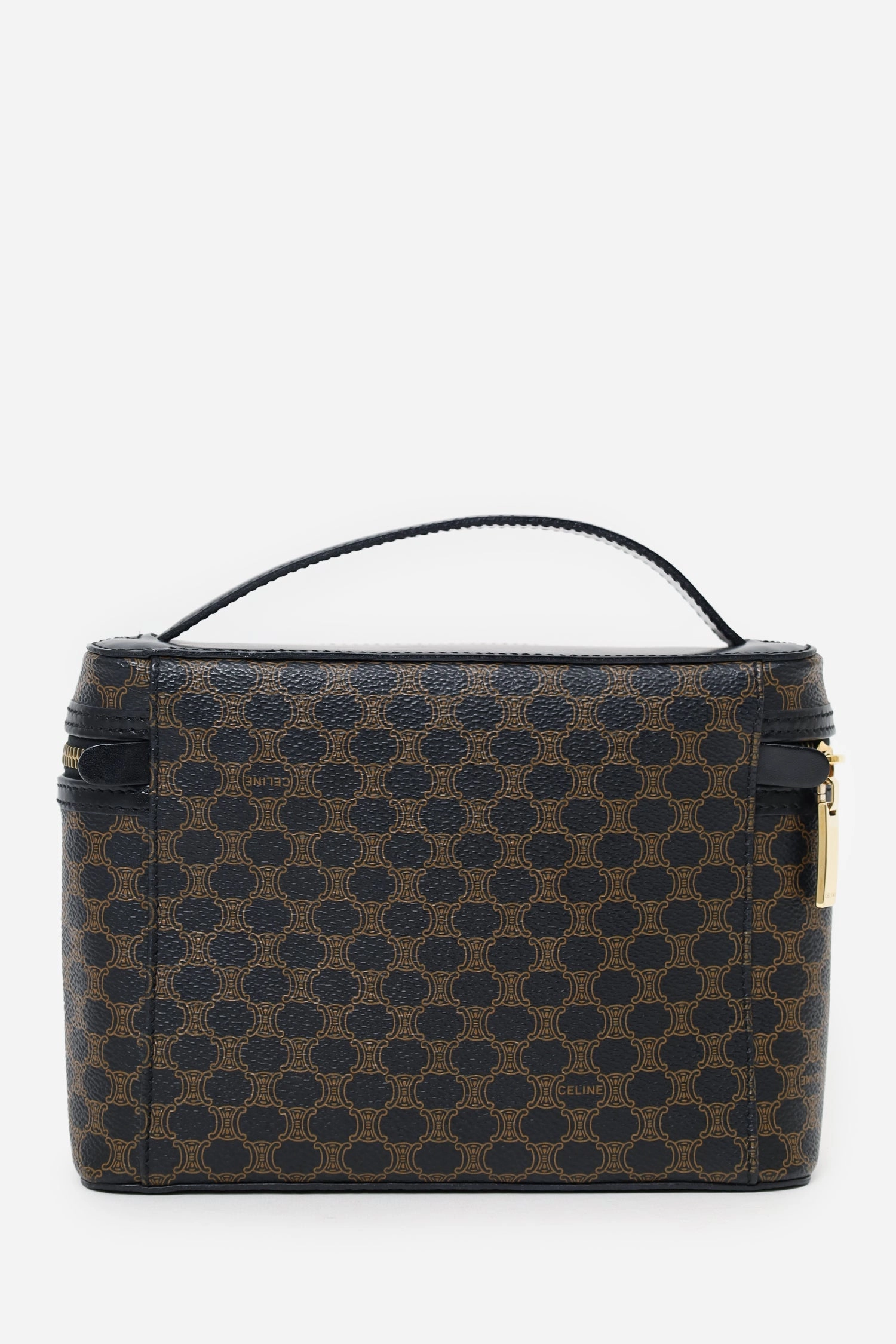Celine Black/Brown Macadam Cosmetic Bag