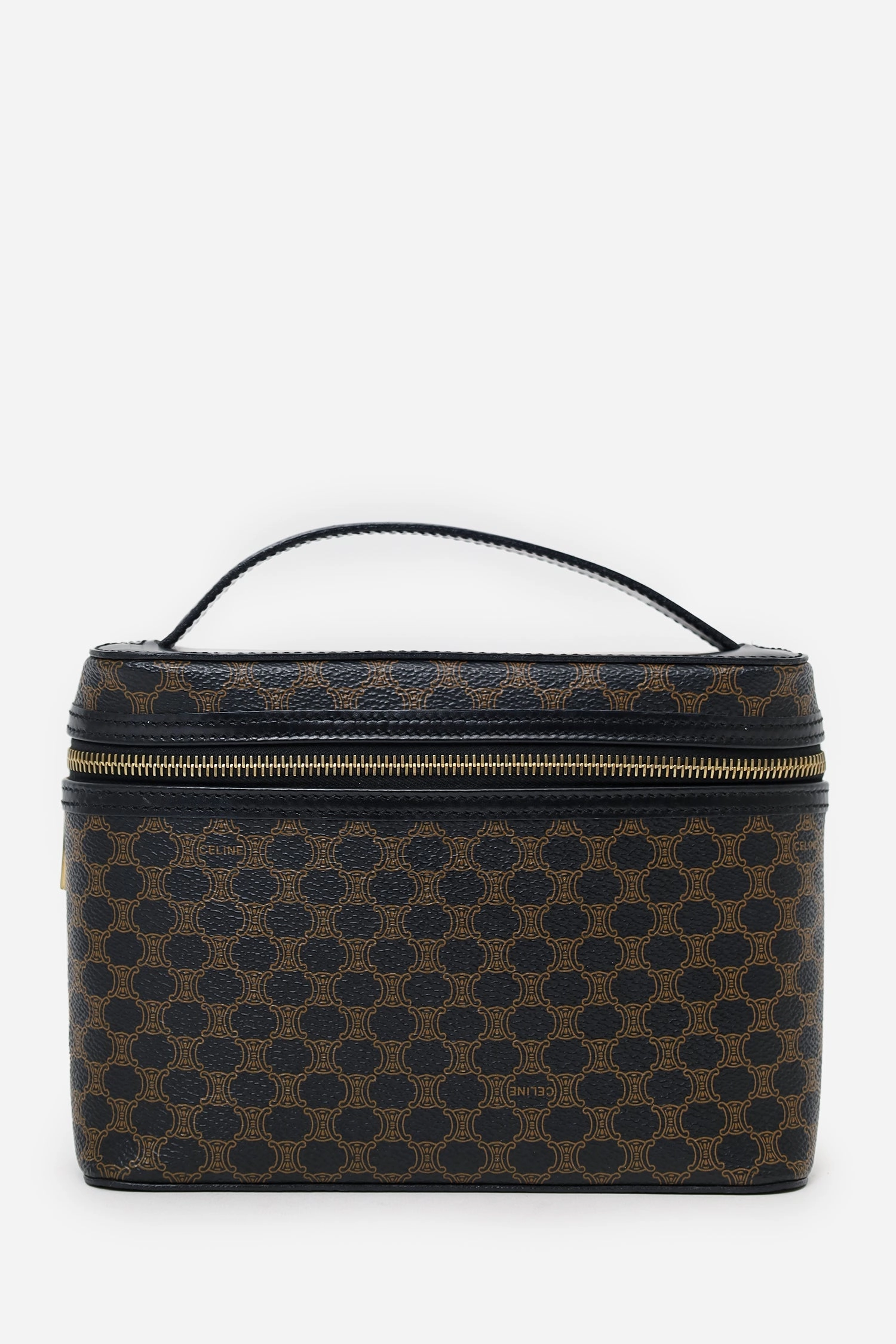 Celine Black/Brown Macadam Cosmetic Bag