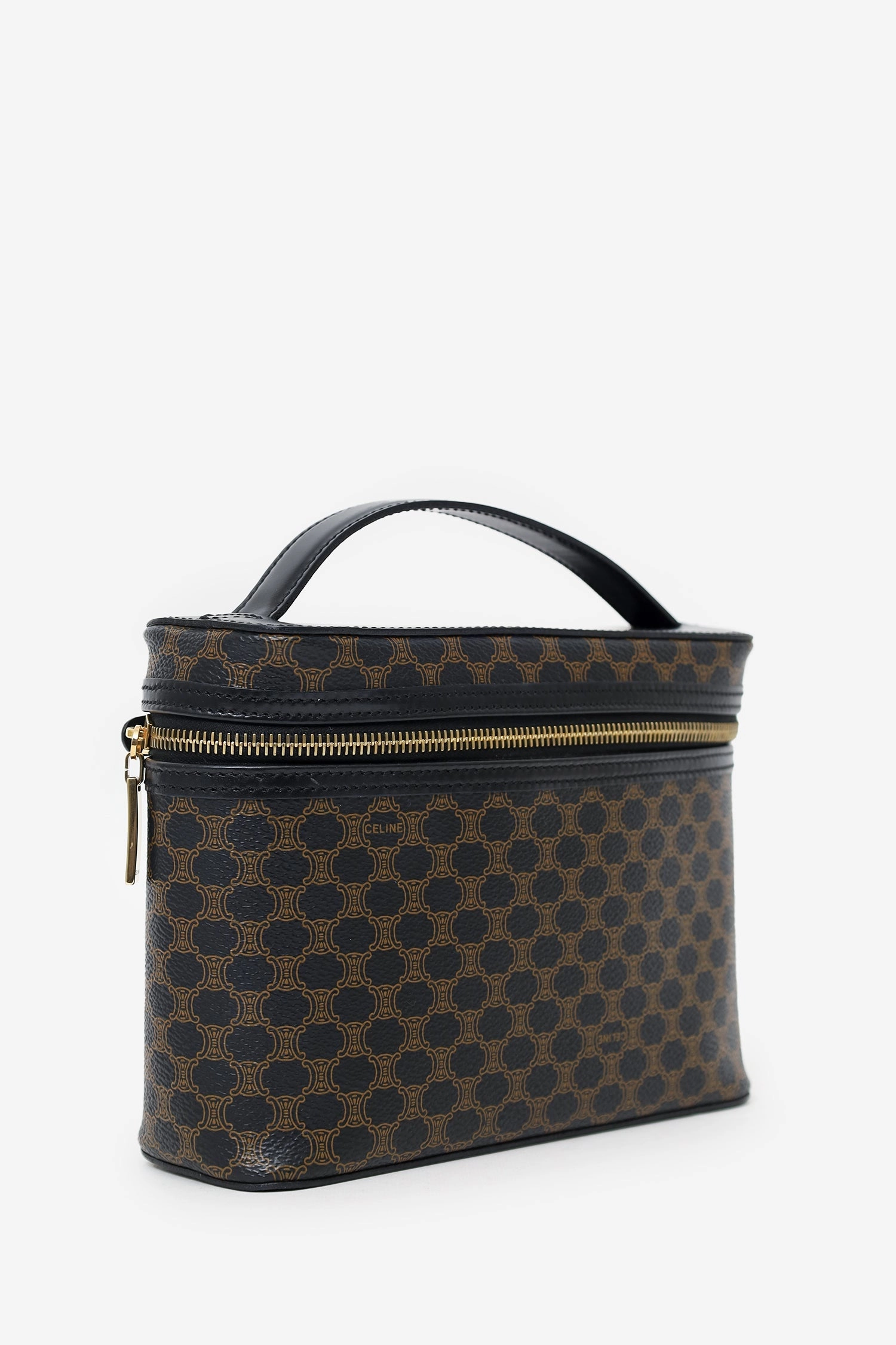 Celine Black/Brown Macadam Cosmetic Bag