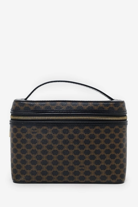 Celine Black/Brown Macadam Cosmetic Bag