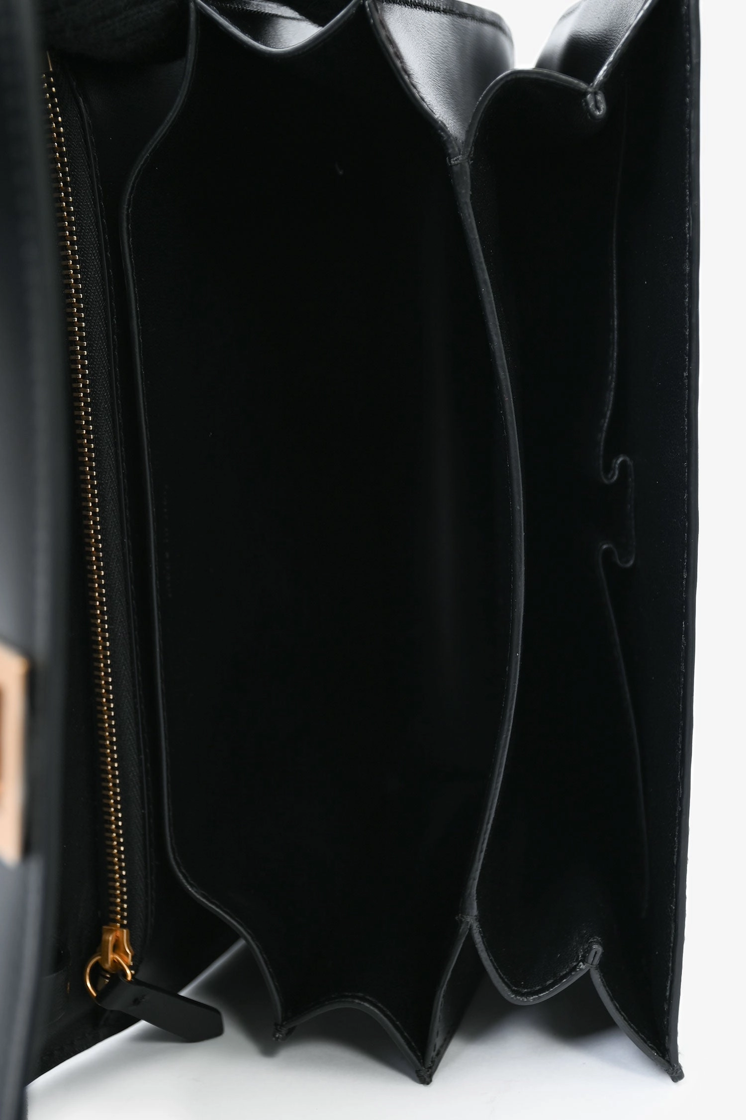 Celine Black Leather Classic Medium Shoulder Bag