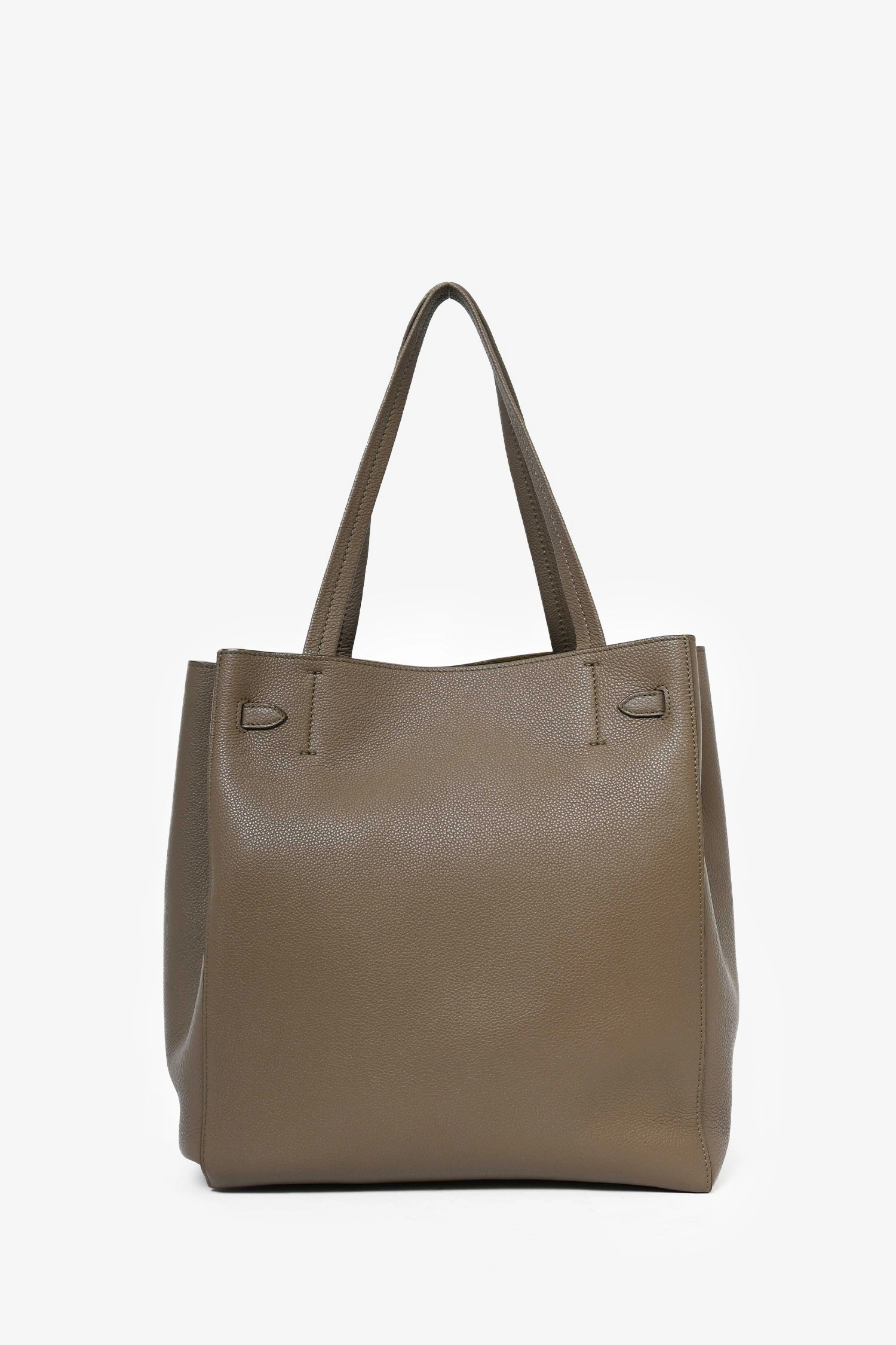 Celine Dark Grey Grained Leather Phantom Cabas Bucket Bag