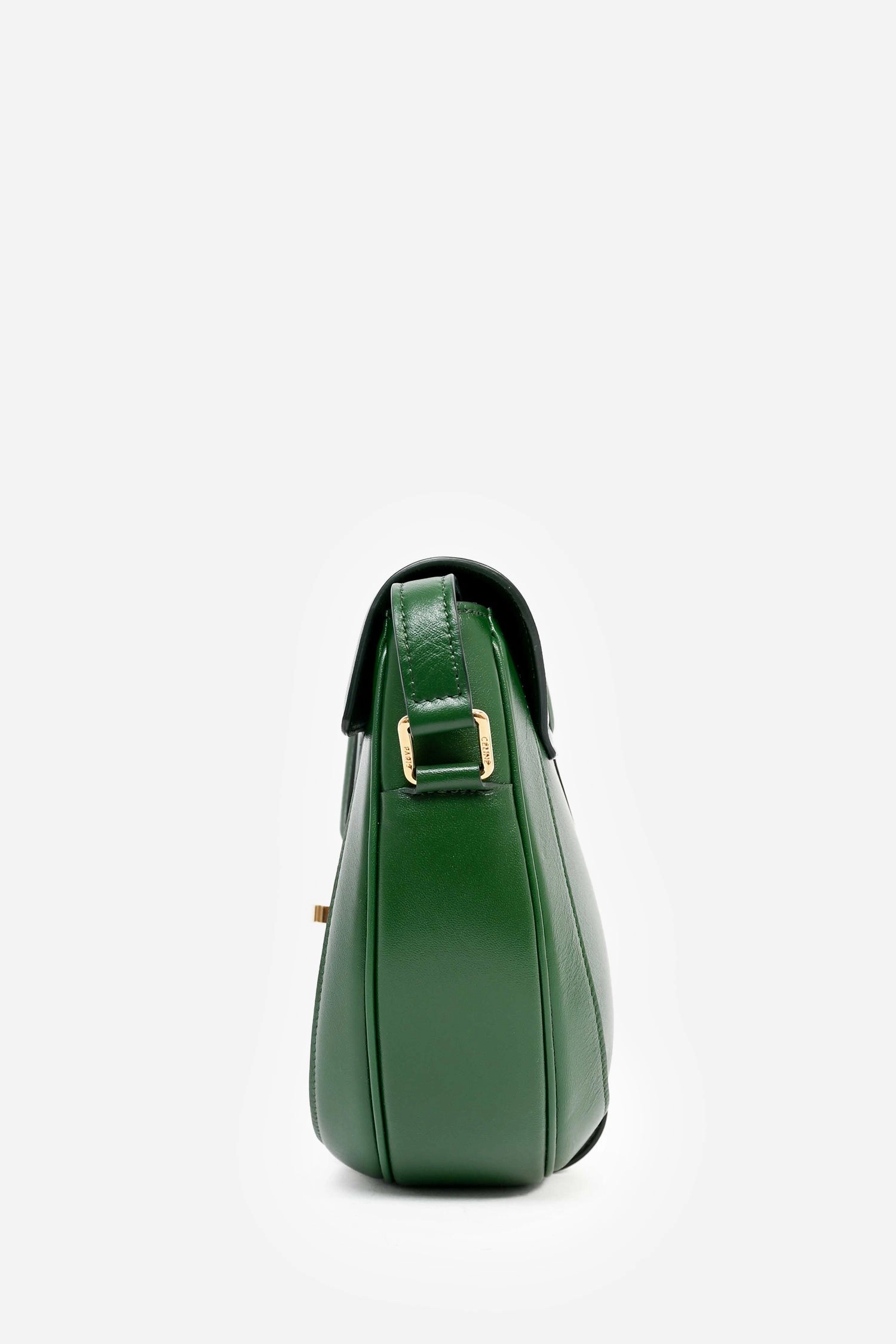 Celine Green Leather Besace 16 Crossbody Bag