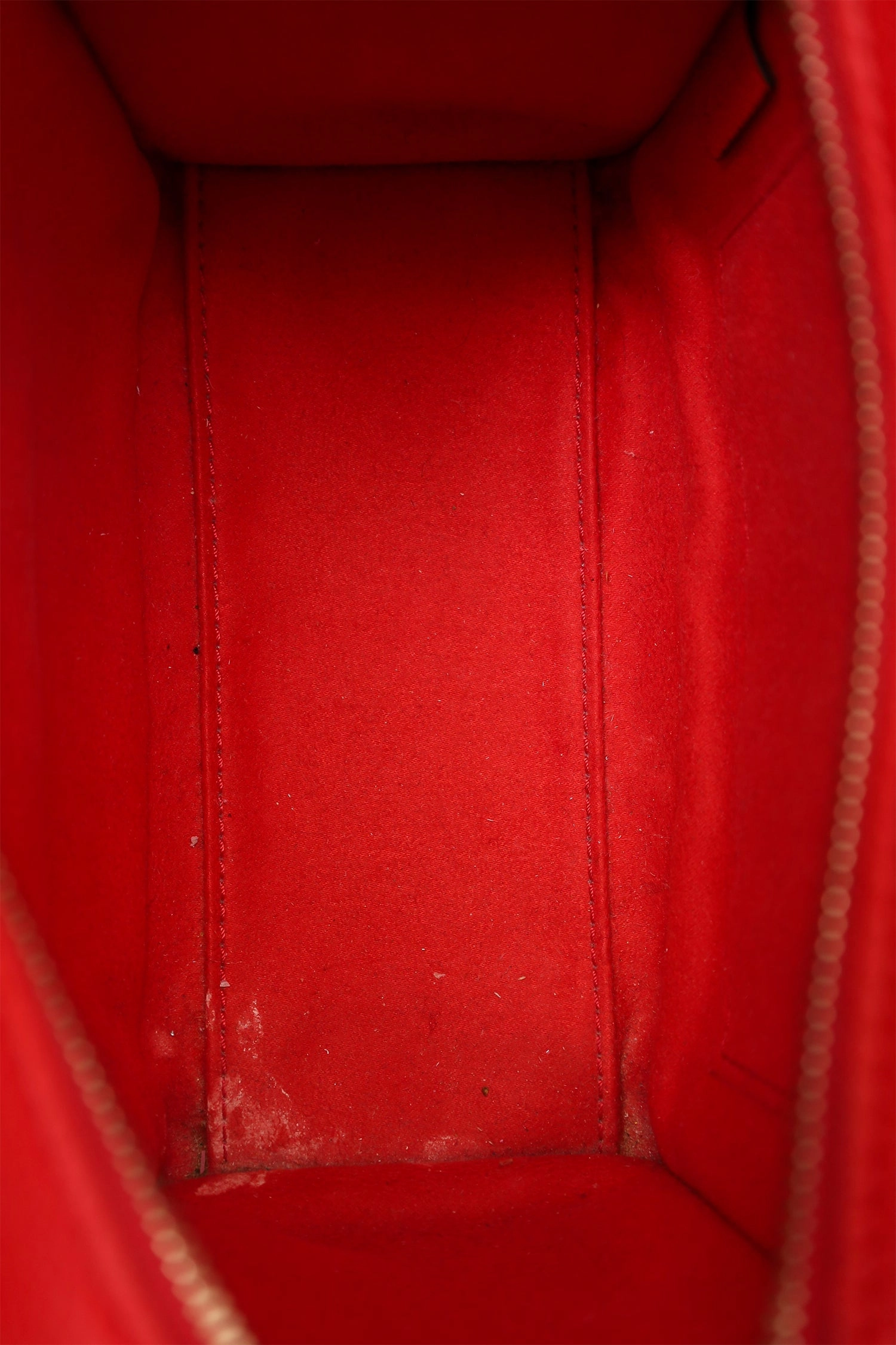 Celine Red Leather Nano Luggage with Strap