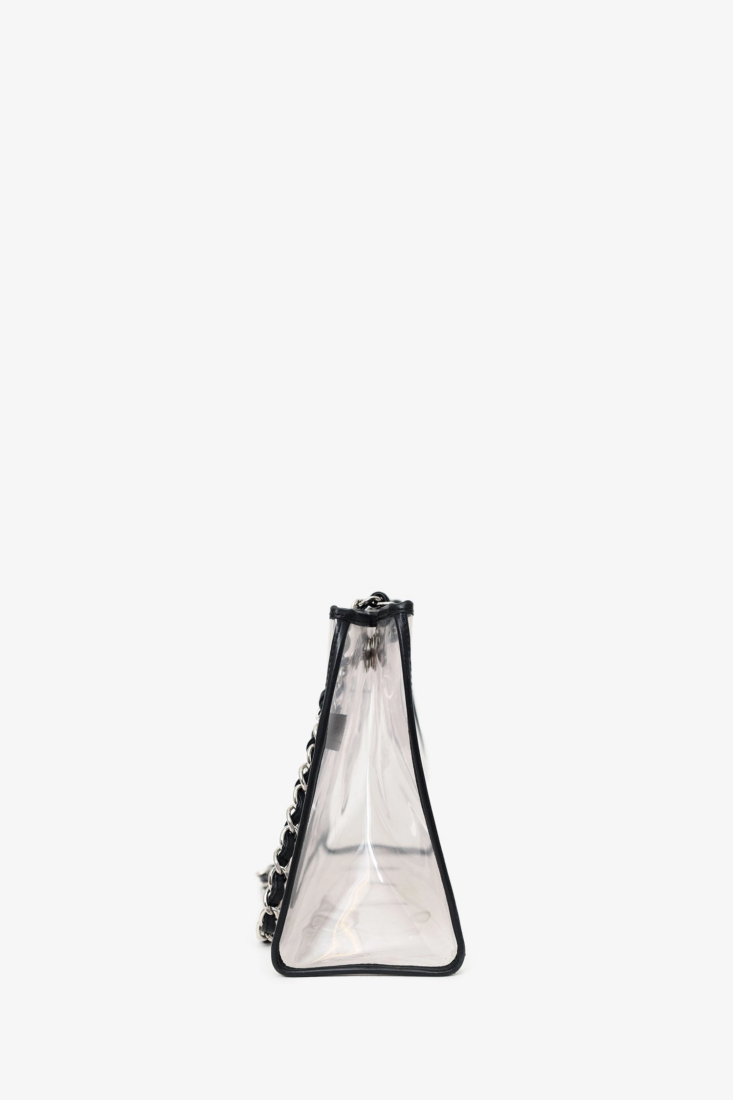 Chanel 2006-08 Black PVC Leather Trimmed CC Tote (As Is)