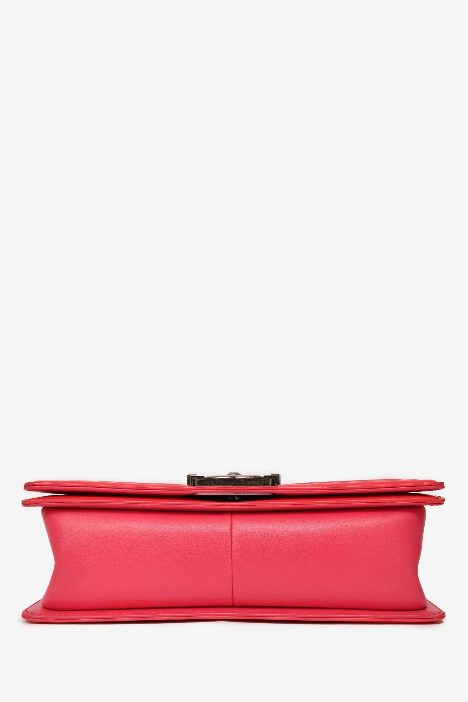Chanel 2012/13 Neon Pink Patent Leather Medium Boy Bag