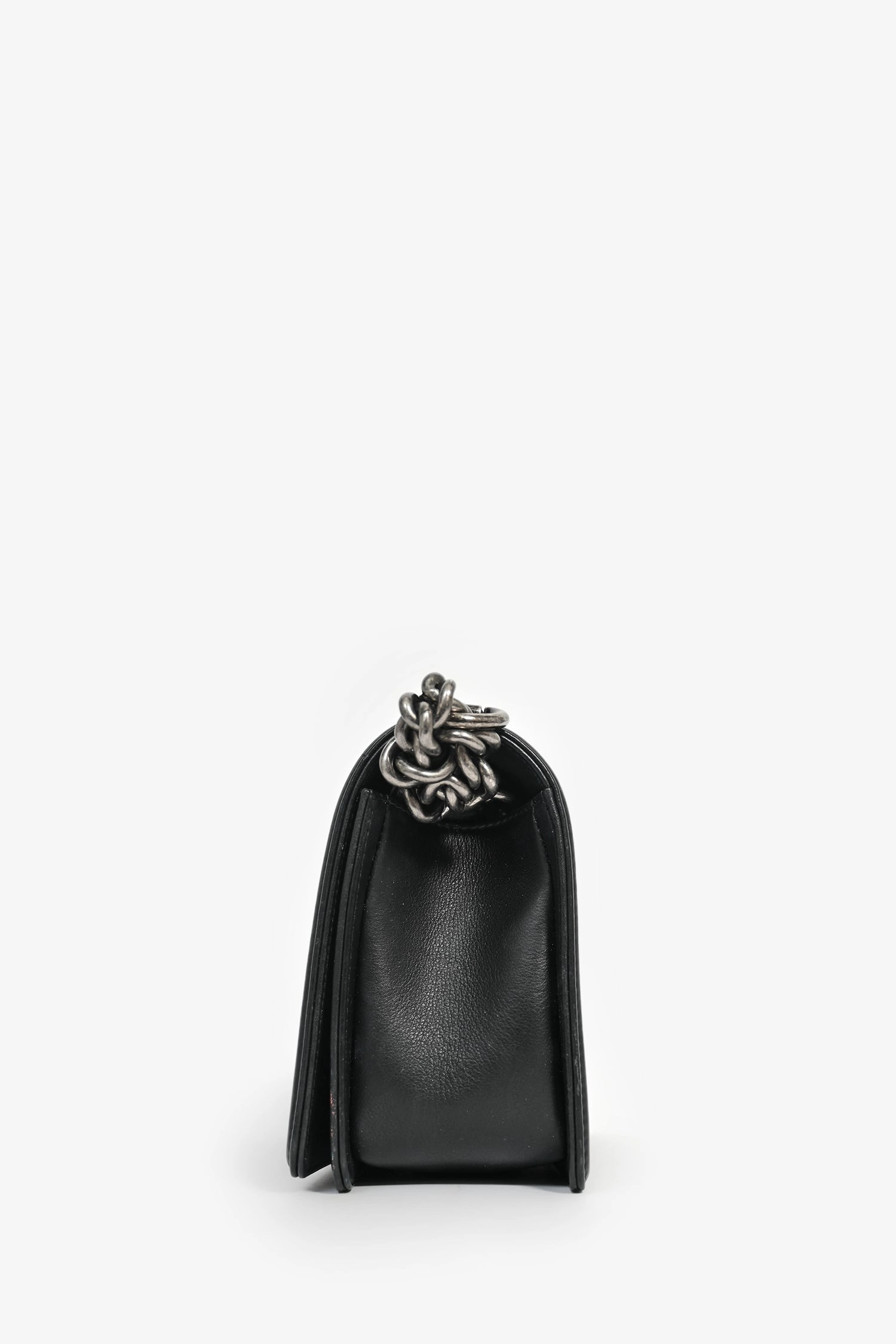 Chanel 2019 Black Leather Medium Boy Bag