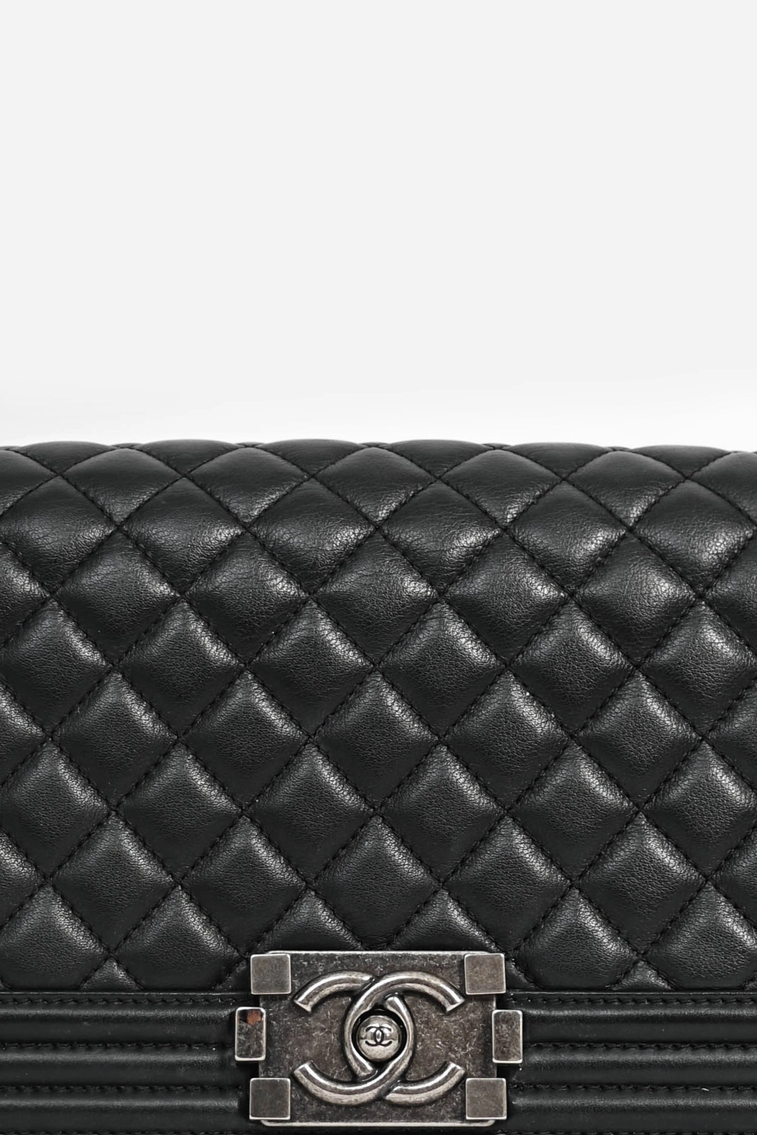 Chanel 2019 Black Leather Medium Boy Bag