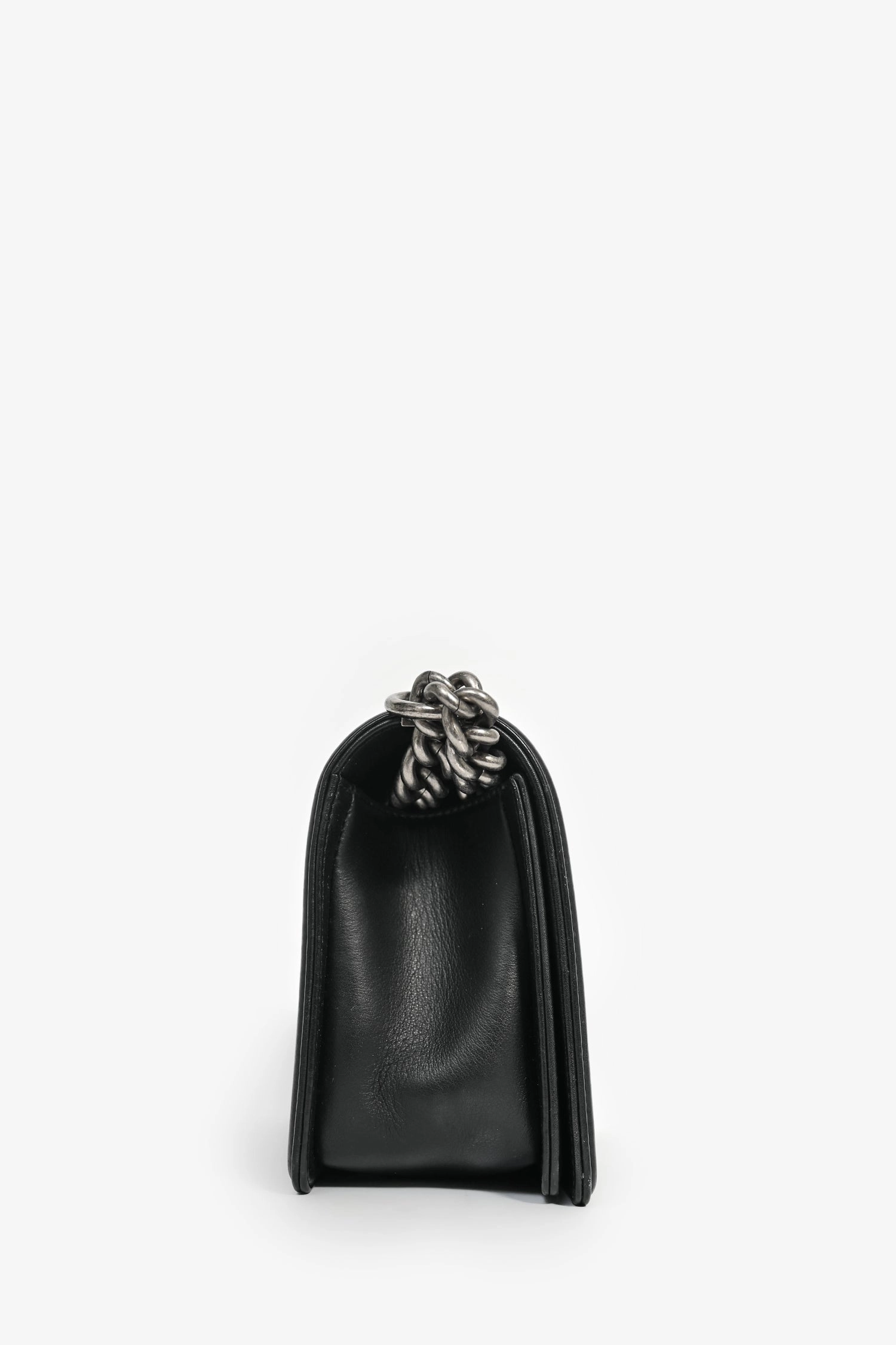 Chanel 2019 Black Leather Medium Boy Bag