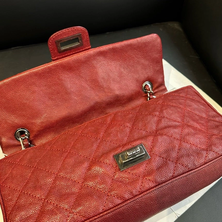 Chanel 2.55 Red Chain Crossbody Bag