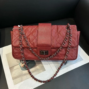 Chanel 2.55 Red Chain Crossbody Bag